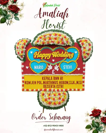Papan Bunga Pernikahan Kerticala